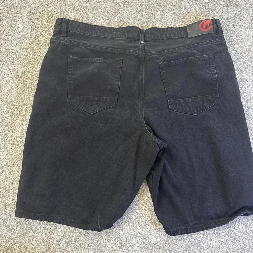 Ecko Unltd Black Denim Shorts Baggy Size 44 Y2K Streetwear